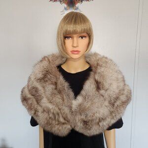 #602 fox fur shawl